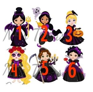 Presonalized Princess Themed Halloween Bags